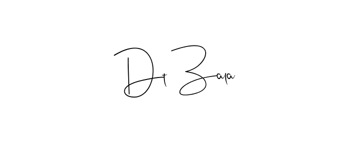 Similarly Andilay-7BmLP is the best handwritten signature design. Signature creator online .You can use it as an online autograph creator for name Dt Zala. Dt Zala signature style 4 images and pictures png
