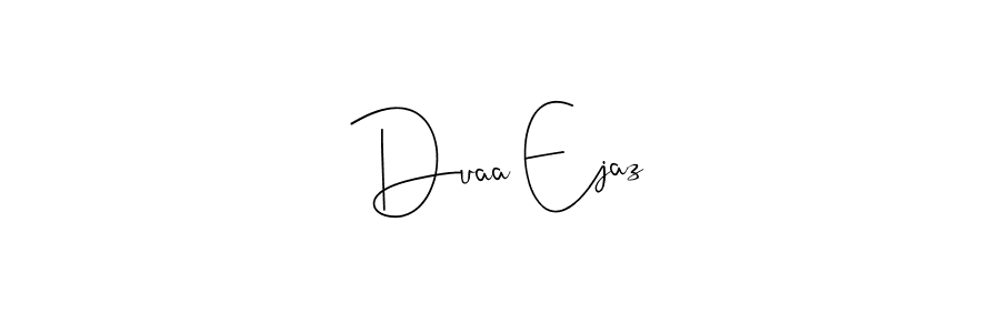 This is the best signature style for the Duaa Ejaz name. Also you like these signature font (Andilay-7BmLP). Mix name signature. Duaa Ejaz signature style 4 images and pictures png