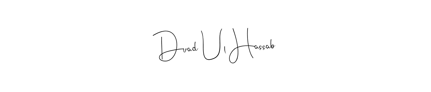 You should practise on your own different ways (Andilay-7BmLP) to write your name (Duad Ul Hassab) in signature. don't let someone else do it for you. Duad Ul Hassab signature style 4 images and pictures png