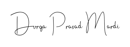 A classic penmanship look for Durga Prasad Mardi. The Andilay-7BmLP font brings timeless elegance and confidence to every signed document. Durga Prasad Mardi signature style 4 images and pictures png