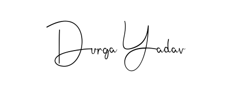 A modern signature idea for name Durga Yadav using Andilay-7BmLP font. Clean strokes and elegant curves make it stand out instantly. Durga Yadav signature style 4 images and pictures png