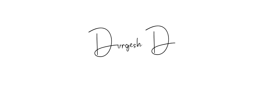 Make a beautiful signature design for name Durgesh D. With this signature (Andilay-7BmLP) style, you can create a handwritten signature for free. Durgesh D signature style 4 images and pictures png