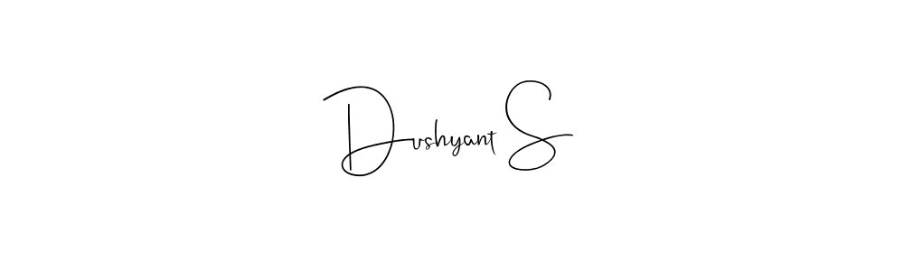 Use a signature maker to create a handwritten signature online. With this signature software, you can design (Andilay-7BmLP) your own signature for name Dushyant S. Dushyant S signature style 4 images and pictures png