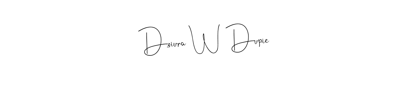 Andilay-7BmLP is a professional signature style that is perfect for those who want to add a touch of class to their signature. It is also a great choice for those who want to make their signature more unique. Get Dziura W Dupie name to fancy signature for free. Dziura W Dupie signature style 4 images and pictures png