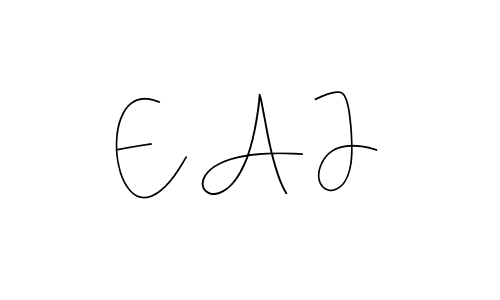 The best way (Andilay-7BmLP) to make a short signature is to pick only two or three words in your name. The name E A J include a total of six letters. For converting this name. E A J signature style 4 images and pictures png