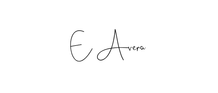 The best way (Andilay-7BmLP) to make a short signature is to pick only two or three words in your name. The name E Avera include a total of six letters. For converting this name. E Avera signature style 4 images and pictures png