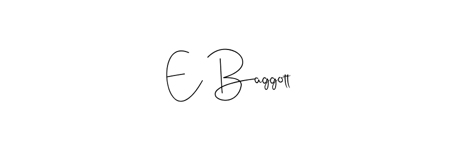 You should practise on your own different ways (Andilay-7BmLP) to write your name (E Baggott) in signature. don't let someone else do it for you. E Baggott signature style 4 images and pictures png