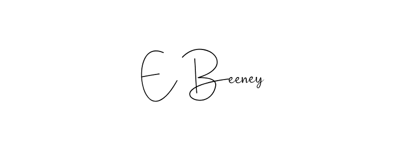 You should practise on your own different ways (Andilay-7BmLP) to write your name (E Beeney) in signature. don't let someone else do it for you. E Beeney signature style 4 images and pictures png