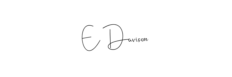 How to Draw E Davison signature style? Andilay-7BmLP is a latest design signature styles for name E Davison. E Davison signature style 4 images and pictures png