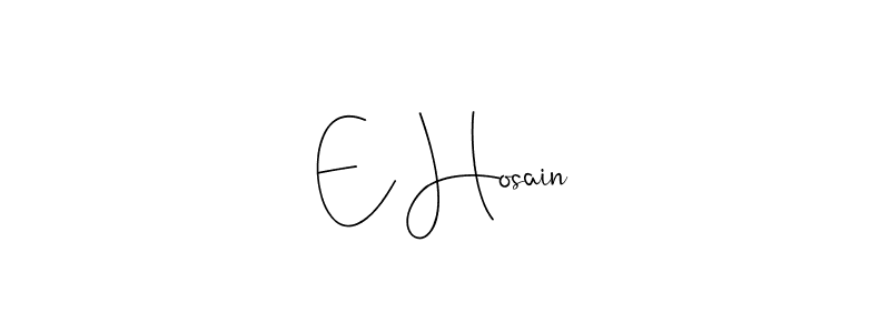 You can use this online signature creator to create a handwritten signature for the name E Hosain. This is the best online autograph maker. E Hosain signature style 4 images and pictures png