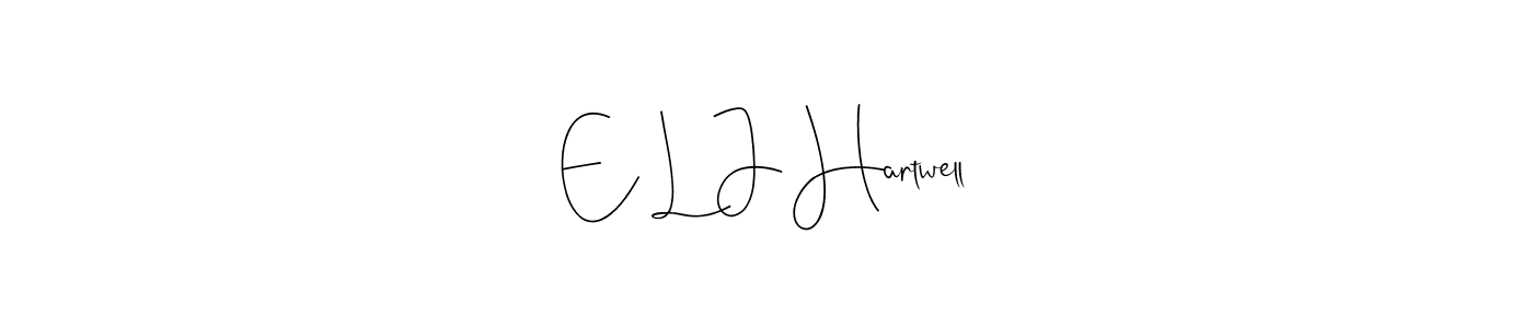 if you are searching for the best signature style for your name E L J Hartwell. so please give up your signature search. here we have designed multiple signature styles  using Andilay-7BmLP. E L J Hartwell signature style 4 images and pictures png