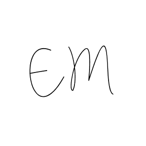 if you are searching for the best signature style for your name E M. so please give up your signature search. here we have designed multiple signature styles  using Andilay-7BmLP. E M signature style 4 images and pictures png