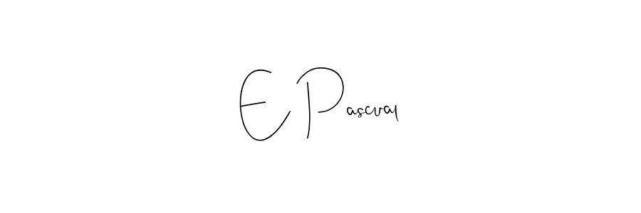 The best way (Andilay-7BmLP) to make a short signature is to pick only two or three words in your name. The name E Pascual include a total of six letters. For converting this name. E Pascual signature style 4 images and pictures png