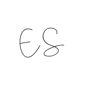 Make a beautiful signature design for name E S. With this signature (Andilay-7BmLP) style, you can create a handwritten signature for free. E S signature style 4 images and pictures png