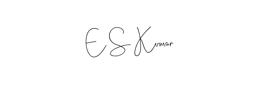 E S Kumar stylish signature style. Best Handwritten Sign (Andilay-7BmLP) for my name. Handwritten Signature Collection Ideas for my name E S Kumar. E S Kumar signature style 4 images and pictures png