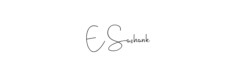 Also You can easily find your signature by using the search form. We will create E Sashank name handwritten signature images for you free of cost using Andilay-7BmLP sign style. E Sashank signature style 4 images and pictures png