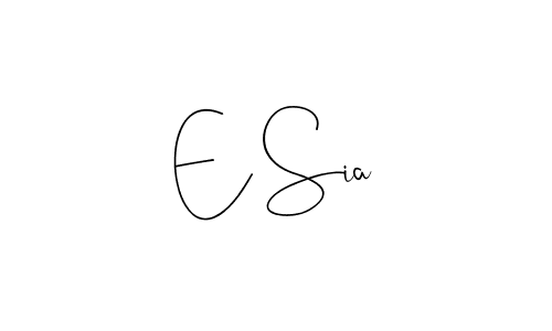 if you are searching for the best signature style for your name E Sia. so please give up your signature search. here we have designed multiple signature styles  using Andilay-7BmLP. E Sia signature style 4 images and pictures png