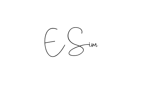 How to make E Sim signature? Andilay-7BmLP is a professional autograph style. Create handwritten signature for E Sim name. E Sim signature style 4 images and pictures png