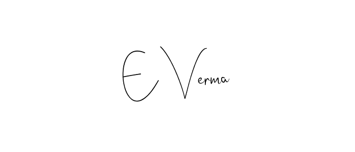 Here are the top 10 professional signature styles for the name E Verma. These are the best autograph styles you can use for your name. E Verma signature style 4 images and pictures png