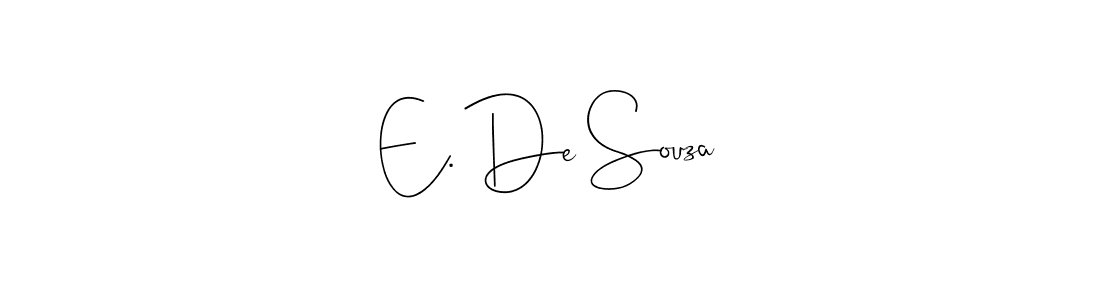 You can use this online signature creator to create a handwritten signature for the name E. De Souza. This is the best online autograph maker. E. De Souza signature style 4 images and pictures png
