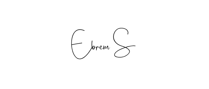 if you are searching for the best signature style for your name Ebrem S. so please give up your signature search. here we have designed multiple signature styles  using Andilay-7BmLP. Ebrem S signature style 4 images and pictures png