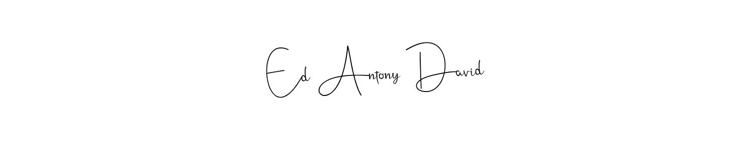 You can use this online signature creator to create a handwritten signature for the name Ed Antony David. This is the best online autograph maker. Ed Antony David signature style 4 images and pictures png