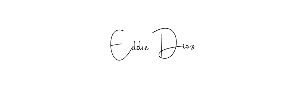 How to make Eddie Diaz name signature. Use Andilay-7BmLP style for creating short signs online. This is the latest handwritten sign. Eddie Diaz signature style 4 images and pictures png