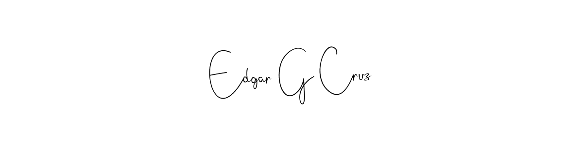 The best way (Andilay-7BmLP) to make a short signature is to pick only two or three words in your name. The name Edgar G Cruz include a total of six letters. For converting this name. Edgar G Cruz signature style 4 images and pictures png