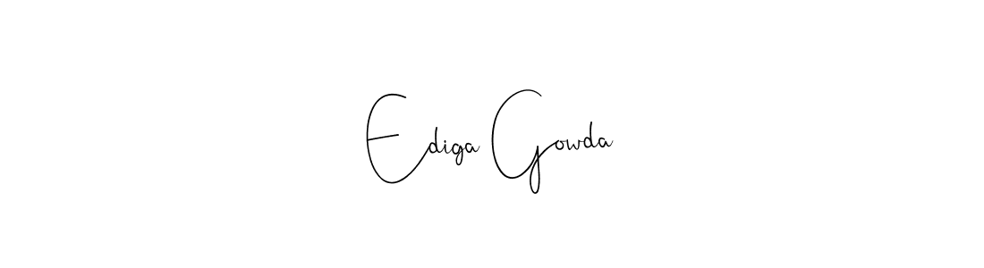 You can use this online signature creator to create a handwritten signature for the name Ediga Gowda. This is the best online autograph maker. Ediga Gowda signature style 4 images and pictures png