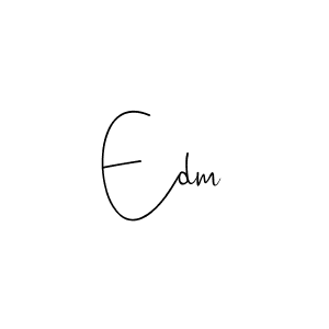 Use a signature maker to create a handwritten signature online. With this signature software, you can design (Andilay-7BmLP) your own signature for name Edm. Edm signature style 4 images and pictures png