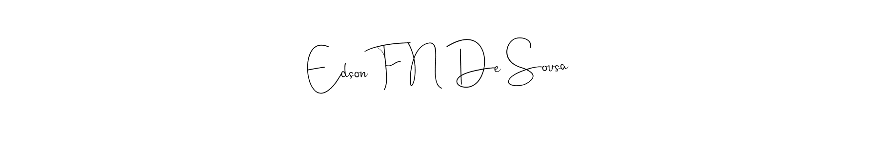 Create a beautiful signature design for name Edson F N De Sousa. With this signature (Andilay-7BmLP) fonts, you can make a handwritten signature for free. Edson F N De Sousa signature style 4 images and pictures png