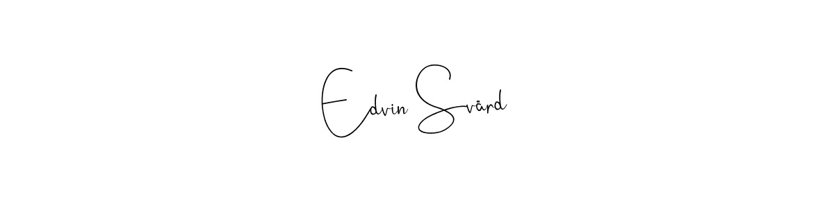 The best way (Andilay-7BmLP) to make a short signature is to pick only two or three words in your name. The name Edvin Svärd include a total of six letters. For converting this name. Edvin Svärd signature style 4 images and pictures png