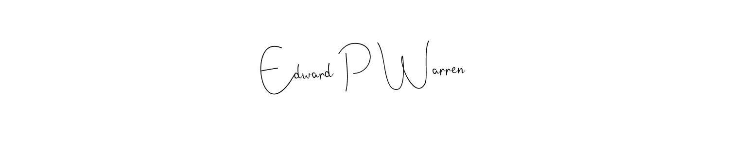 The best way (Andilay-7BmLP) to make a short signature is to pick only two or three words in your name. The name Edward P Warren include a total of six letters. For converting this name. Edward P Warren signature style 4 images and pictures png