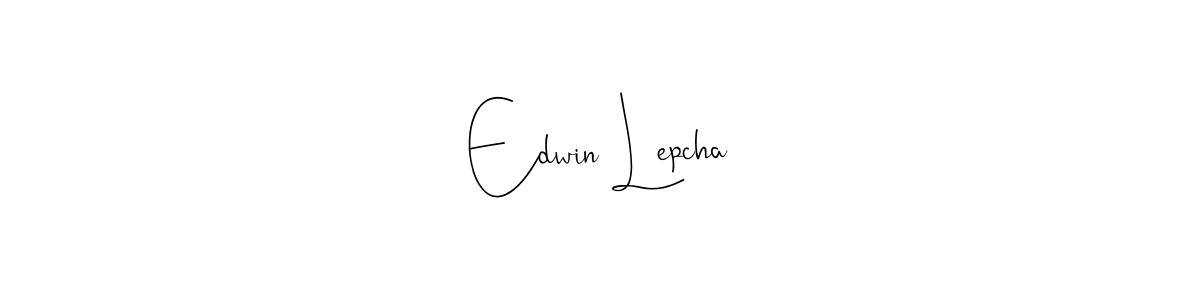 Also You can easily find your signature by using the search form. We will create Edwin Lepcha name handwritten signature images for you free of cost using Andilay-7BmLP sign style. Edwin Lepcha signature style 4 images and pictures png