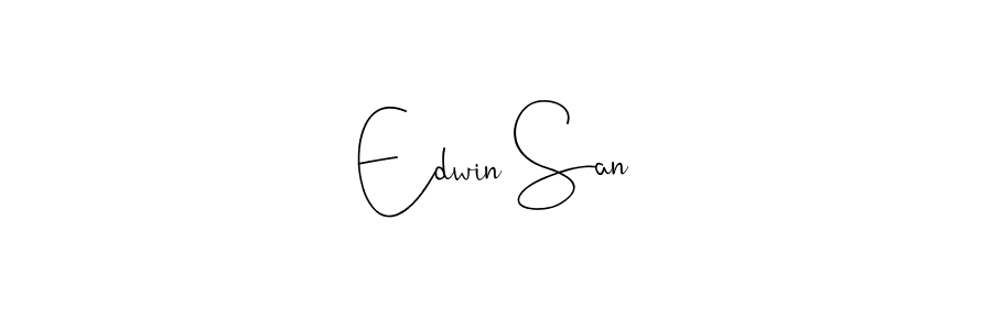 Create a beautiful signature design for name Edwin San. With this signature (Andilay-7BmLP) fonts, you can make a handwritten signature for free. Edwin San signature style 4 images and pictures png