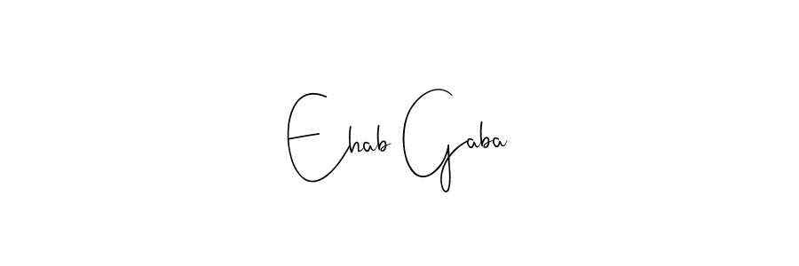 You can use this online signature creator to create a handwritten signature for the name Ehab Gaba. This is the best online autograph maker. Ehab Gaba signature style 4 images and pictures png