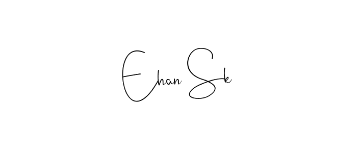 if you are searching for the best signature style for your name Ehan Sk. so please give up your signature search. here we have designed multiple signature styles  using Andilay-7BmLP. Ehan Sk signature style 4 images and pictures png