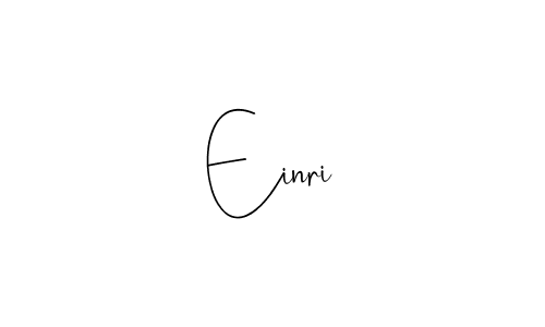 if you are searching for the best signature style for your name Einri. so please give up your signature search. here we have designed multiple signature styles  using Andilay-7BmLP. Einri signature style 4 images and pictures png