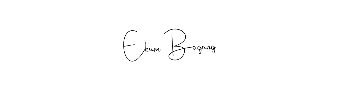 The best way (Andilay-7BmLP) to make a short signature is to pick only two or three words in your name. The name Ekam Bagang include a total of six letters. For converting this name. Ekam Bagang signature style 4 images and pictures png