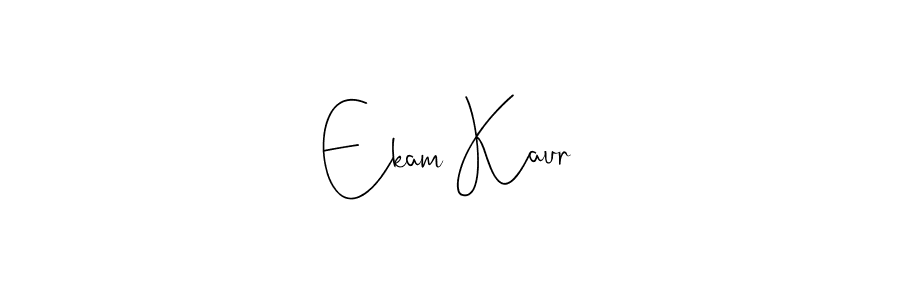 The best way (Andilay-7BmLP) to make a short signature is to pick only two or three words in your name. The name Ekam Kaur include a total of six letters. For converting this name. Ekam Kaur signature style 4 images and pictures png