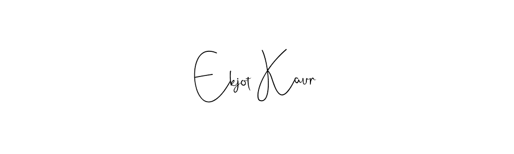 Make a beautiful signature design for name Ekjot Kaur. With this signature (Andilay-7BmLP) style, you can create a handwritten signature for free. Ekjot Kaur signature style 4 images and pictures png