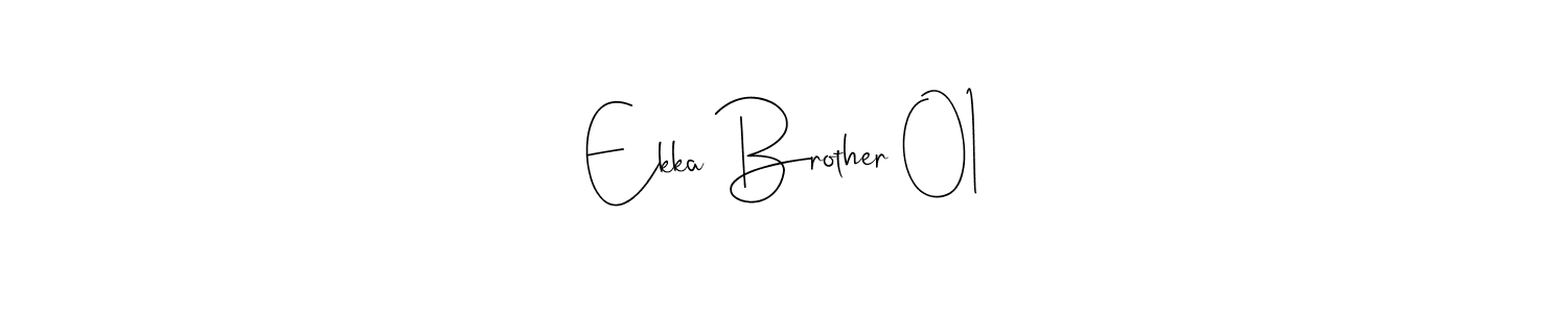 Also You can easily find your signature by using the search form. We will create Ekka Brother 01 name handwritten signature images for you free of cost using Andilay-7BmLP sign style. Ekka Brother 01 signature style 4 images and pictures png