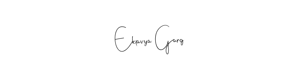 The best way (Andilay-7BmLP) to make a short signature is to pick only two or three words in your name. The name Eklavya Garg include a total of six letters. For converting this name. Eklavya Garg signature style 4 images and pictures png