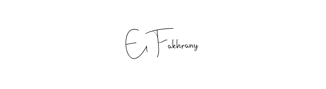 Design your own signature with our free online signature maker. With this signature software, you can create a handwritten (Andilay-7BmLP) signature for name El Fakhrany. El Fakhrany signature style 4 images and pictures png