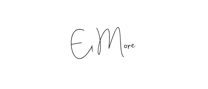 Here are the top 10 professional signature styles for the name El More. These are the best autograph styles you can use for your name. El More signature style 4 images and pictures png