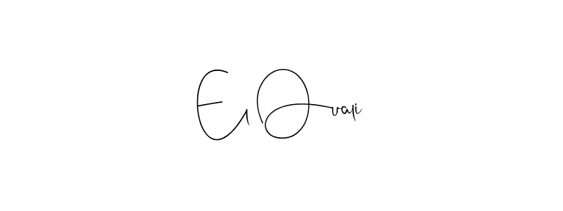 Also You can easily find your signature by using the search form. We will create El Ouali name handwritten signature images for you free of cost using Andilay-7BmLP sign style. El Ouali signature style 4 images and pictures png