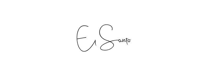 How to Draw El Santo signature style? Andilay-7BmLP is a latest design signature styles for name El Santo. El Santo signature style 4 images and pictures png