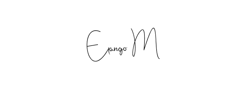 How to make Elango M signature? Andilay-7BmLP is a professional autograph style. Create handwritten signature for Elango M name. Elango M signature style 4 images and pictures png