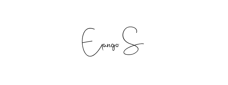 This is the best signature style for the Elango S name. Also you like these signature font (Andilay-7BmLP). Mix name signature. Elango S signature style 4 images and pictures png