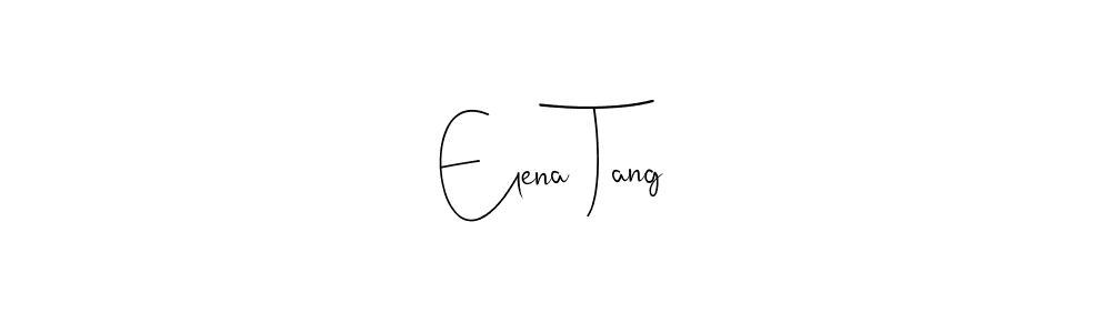 You should practise on your own different ways (Andilay-7BmLP) to write your name (Elena Tang) in signature. don't let someone else do it for you. Elena Tang signature style 4 images and pictures png